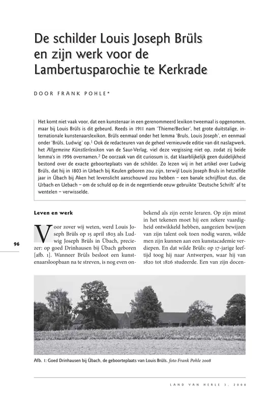 Pubblicazione di Frank Pohle del 2008 su Louis Joseph Brüls