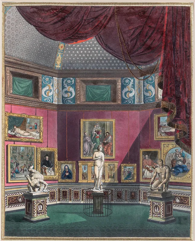 Blick auf die Tribuna in den Uffizien, Florenz, 1835